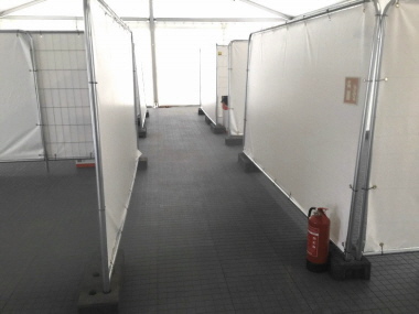EXPO-floor der Zelt-Boden für den Einsatz in humanitären Flüchtlings-Unterkünfte.