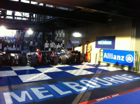 Zeltboden Typ Rip-TEC in der Formel 1 in Melbourn